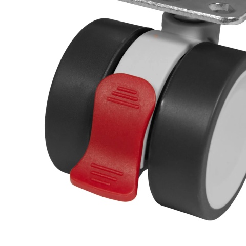 Kółko meblowe obrotowe BOWL 2 50mm szare zestaw Emuca