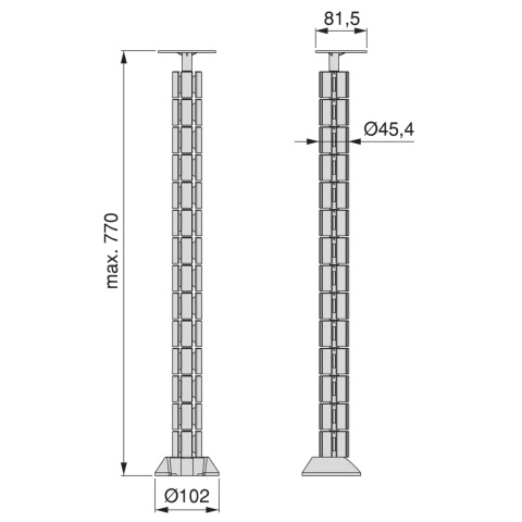 Kręgosłup kablowy modułowy HEXA Czarny Emuca