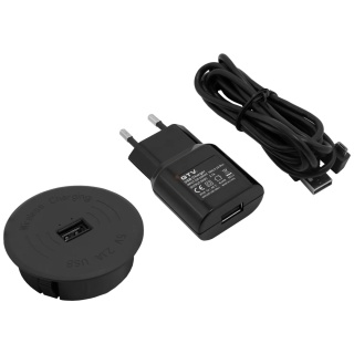 Ładowarka bezprzewodowa indukcyjna z gniazdem USB GTV