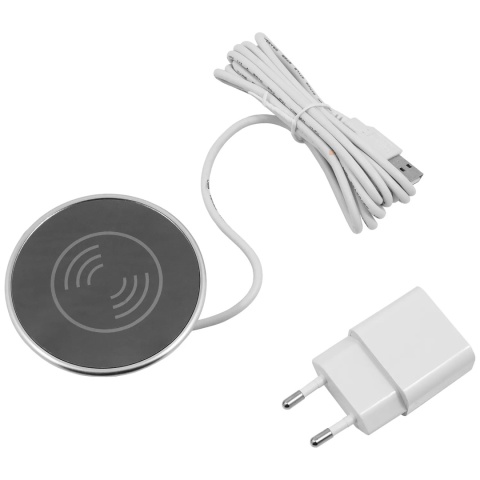 Ładowarka indukcyjna bezprzewodowa LUX zasilaczem przewód USB 2m GTV
