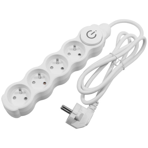 Przedłużacz listwa zasilająca 4 gniazda 5m z wyłącznikiem Bemko