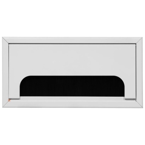 Przepust kablowy aluminiowy prostokątny 160x80mm Merida biały