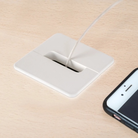 Przepust kablowy kwadratowy Przelotka 94x94mm Plastwin biały