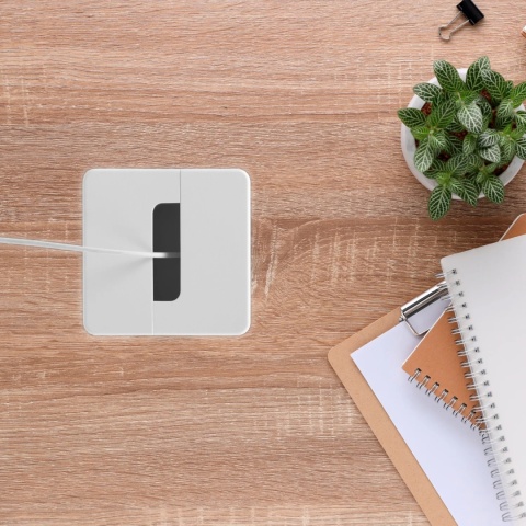 Przepust kablowy kwadratowy Przelotka 94x94mm Plastwin biały