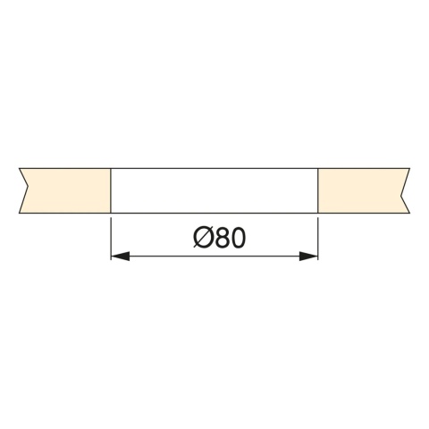 Przepust kablowy plastikowy Przelotka fi 80mm czarny Emuca