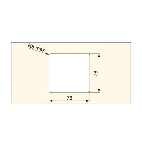 Przepust kablowy plastikowy kwadratowy Plaswire 85x85mm Biały