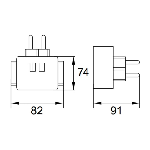 Rozgałęźnik sieciowy 3 gniazda 16A + 2xUSB (max 2.4A) Bemko