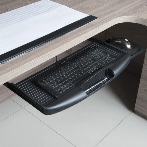 Szuflada Półka wysuwana pod klawiaturę oraz myszkę Szara GTV