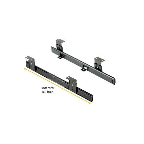 Zestaw prowadnic pod klawiaturę Czarne Emuca