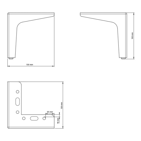 Noga Nóżka meblowa LG-135 h-100 chrom