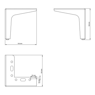 Noga Nóżka meblowa LG-135 h-100 czarna