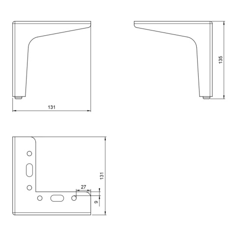 Noga Nóżka meblowa LG-135 h-135 złota