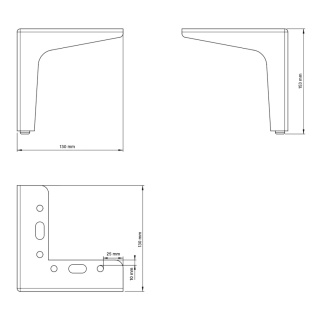 Noga Nóżka meblowa LG-135 h-150 czarna