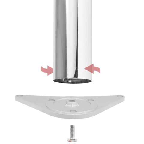 Noga meblowa do stołu H-710 fi 60mm Chrom 4szt Zestaw