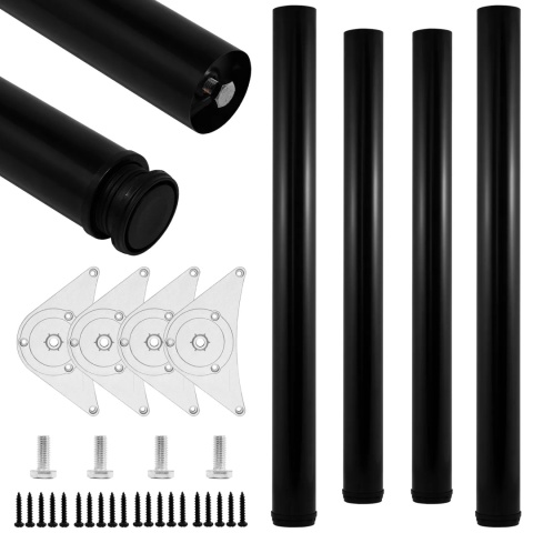 Noga meblowa do stołu H-710 fi 60mm Czarna 4szt Zestaw