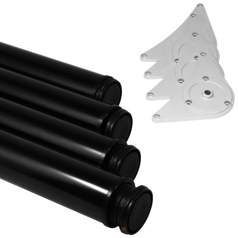 Noga meblowa do stołu H-710 fi 60mm Czarna 4szt Zestaw