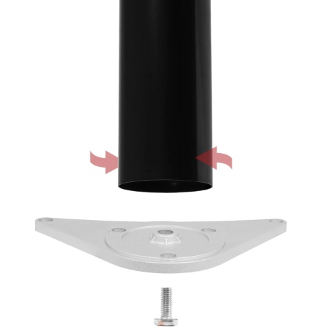 Noga meblowa do stołu H-820 fi 60mm Czarna