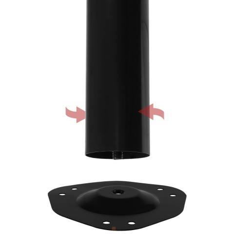 Noga meblowa do stołu STEP H-710 fi 60mm Czarna 4szt Zestaw