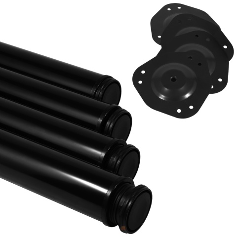 Noga meblowa do stołu STEP H-710 fi 60mm Czarna 4szt Zestaw