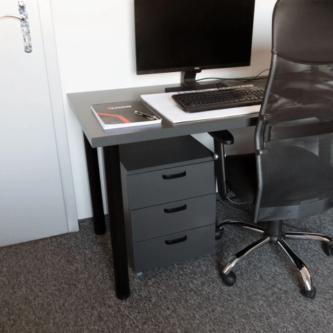 Noga meblowa do stołu STEP H-820 fi 60mm Czarna