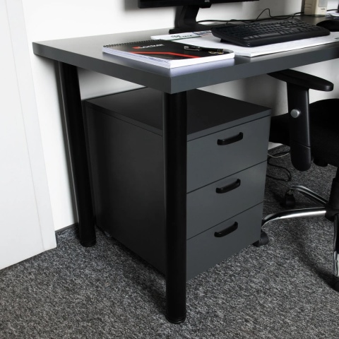 Noga meblowa do stołu STEP H-820 fi 60mm Czarna