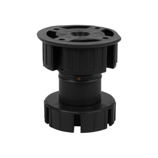 Nóżka meblowa kuchenna h-60 ZESTAW 4szt + 2klip Czarna