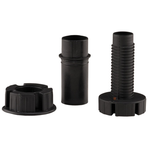 Nóżka meblowa kuchenna regulowana do cokołu h-150 Czarna