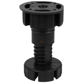 Nóżka meblowa kuchenna regulowana do cokołu h-60 Czarna