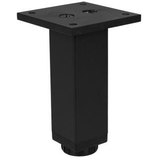 Nóżka meblowa kwadratowa regulowana 30x30 h-100 aluminiowa Czarna