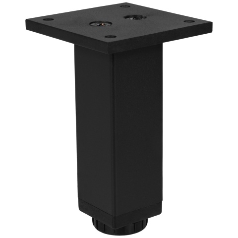 Nóżka meblowa kwadratowa regulowana 30x30 h-100 aluminiowa Czarna