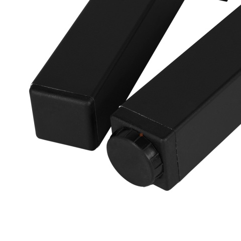 Nóżka meblowa kwadratowa regulowana 30x30 h-100 aluminiowa Czarna