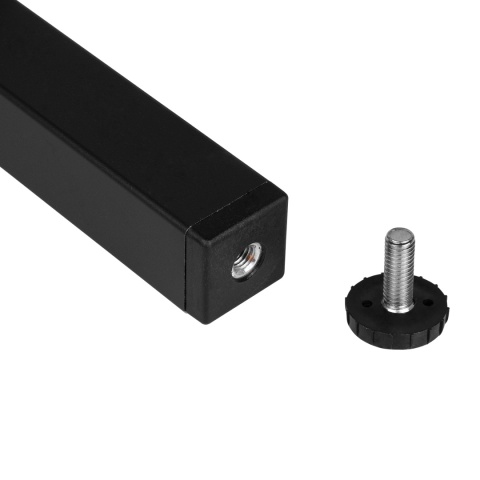 Nóżka meblowa kwadratowa regulowana 30x30 h-150 aluminiowa Czarna