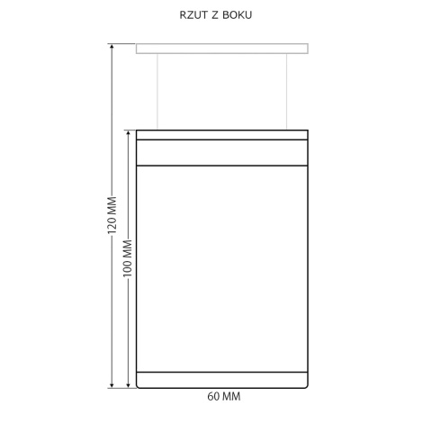 Nóżka meblowa kwadratowa regulowana 60x60 h-100 aluminiowa Aluminium