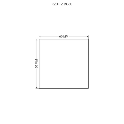 Nóżka meblowa kwadratowa regulowana 60x60 h-100 aluminiowa Inox