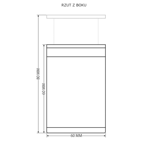 Nóżka meblowa kwadratowa regulowana 60x60 h-60 aluminiowa Aluminium