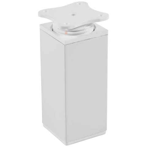 Nóżka meblowa kwadratowa regulowana h-100 aluminiowa Biała