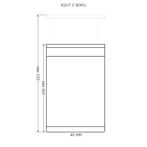 Nóżka meblowa kwadratowa regulowana h-200 aluminiowa Czarna