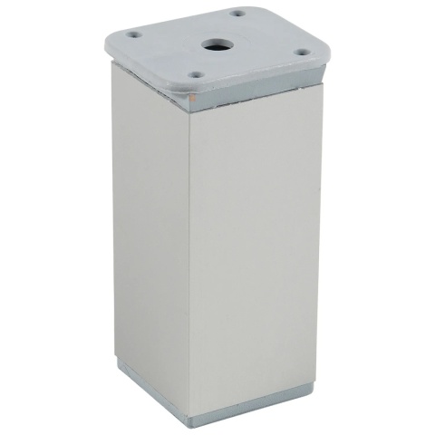 Nóżka meblowa kwadratowa regulowana h-50 aluminiowa Aluminium