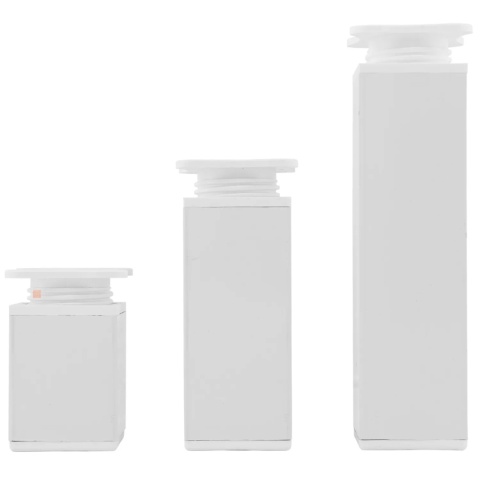 Nóżka meblowa kwadratowa regulowana h-50 aluminiowa Biała