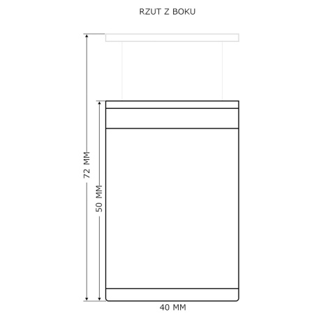 Nóżka meblowa kwadratowa regulowana h-50 aluminiowa Czarna