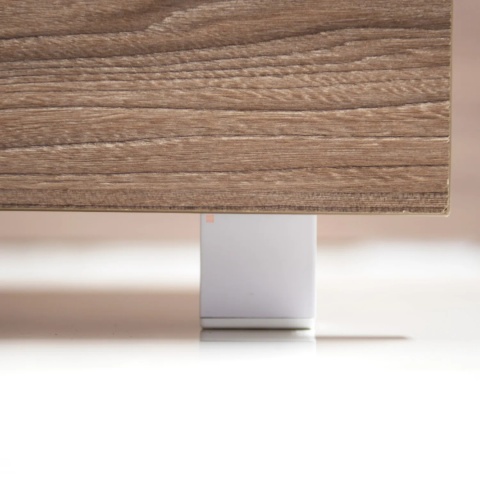 Nóżka meblowa kwadratowa regulowana h-60 aluminiowa Biała