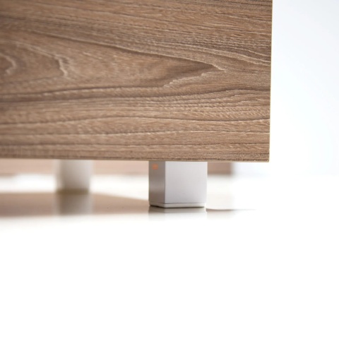 Nóżka meblowa kwadratowa regulowana h-70 aluminiowa Biała