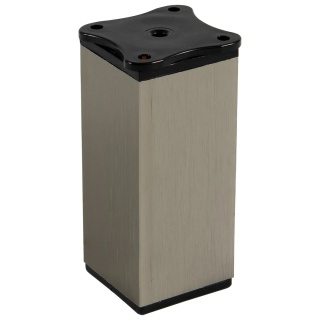 Nóżka meblowa kwadratowa regulowana h-70 aluminiowa Inox
