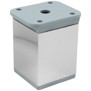 Nóżka meblowa kwadratowa regulowana h-80 aluminiowa Chrom