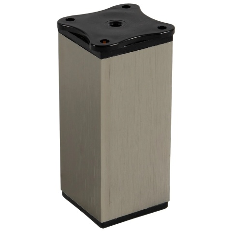 Nóżka meblowa kwadratowa regulowana h-80 aluminiowa Inox