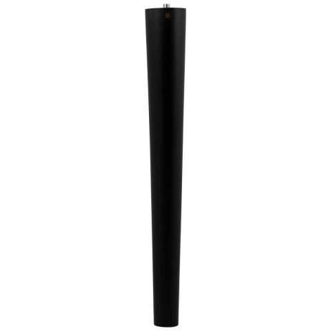 Nóżki meblowe drewniane okrągłe h-360 Czarne + blachy ZESTAW