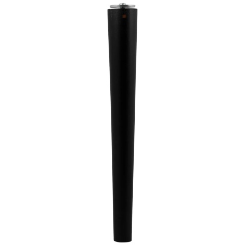 Nóżki meblowe drewniane okrągłe h-360 Czarne + blachy ZESTAW
