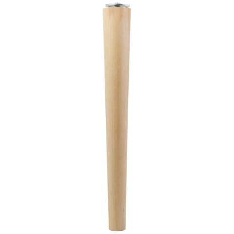 Nóżki meblowe drewniane okrągłe h-360 Naturalne + blachy ZESTAW