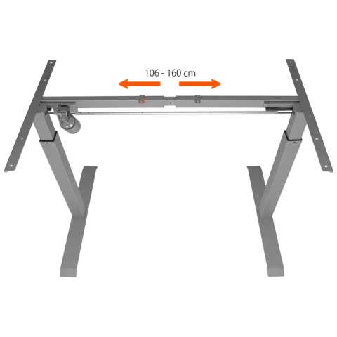 Biurko z regulacją wysokości stelaż stołu szary AMIX