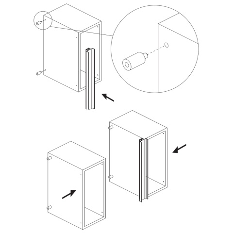 Dystans 30 mm do profilu GOLA - czarny
